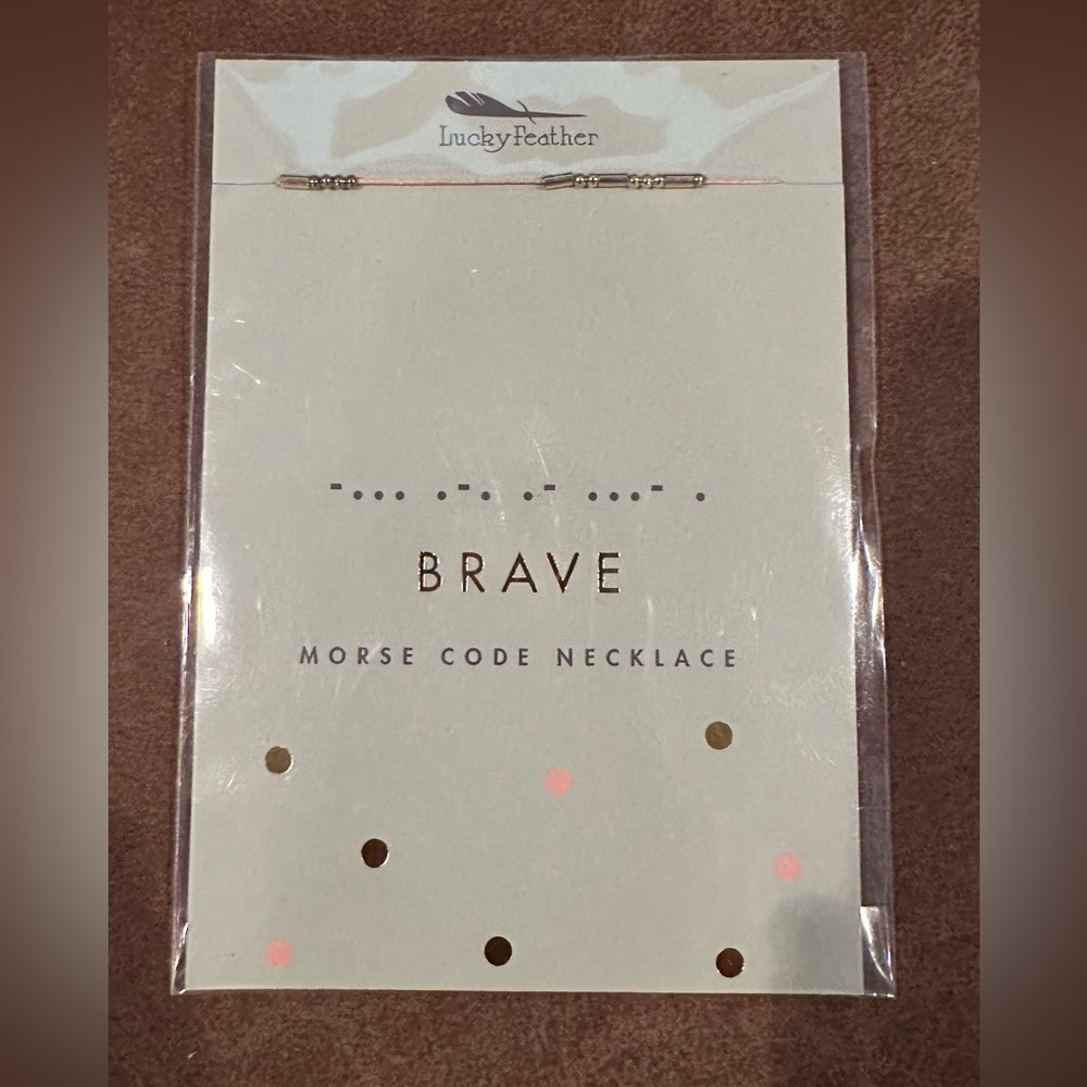 Morse Code Necklace - Brave
